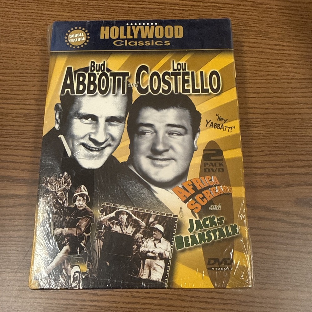 Abbot & Costello Dbl Feature: Africa Screams / Jack & the Beanstalk  DVD NOS NWT